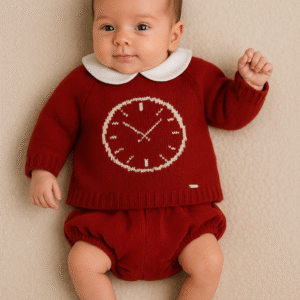 Conjunto menina vermelho com relógio